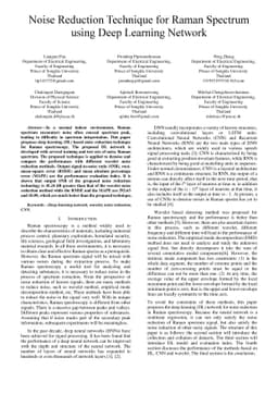 Noise Reduction Technique for Raman Spectrum using Deep Learning Network
