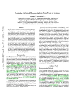 Learning Universal Representations from Word to Sentence