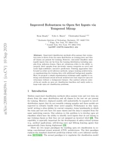 Improved Robustness to Open Set Inputs via Tempered Mixup