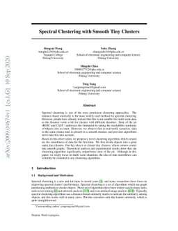 Spectral Clustering with Smooth Tiny Clusters