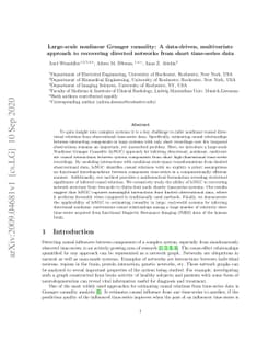 Large-scale nonlinear Granger causality: A data-driven, multivariate
  approach to recovering directed networks from short time-series data
