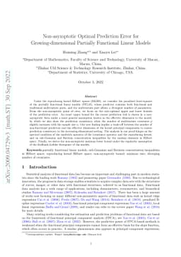 Non-asymptotic Optimal Prediction Error for Growing-dimensional
  Partially Functional Linear Models