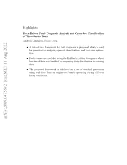 Data-Driven Fault Diagnosis Analysis and Open-Set Classification of
  Time-Series Data
