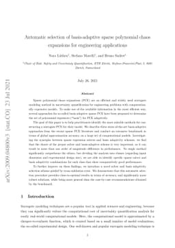 Automatic selection of basis-adaptive sparse polynomial chaos expansions
  for engineering applications