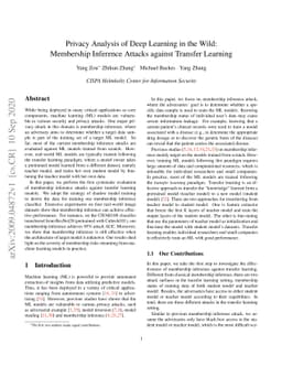 Privacy Analysis of Deep Learning in the Wild: Membership Inference
  Attacks against Transfer Learning