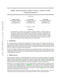 HSolo: Homography from a single affine aware correspondence