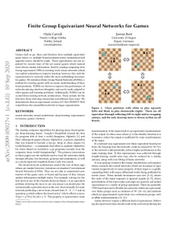 Finite Group Equivariant Neural Networks for Games