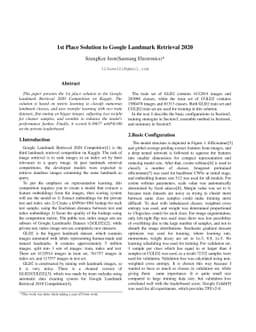 1st Place Solution to Google Landmark Retrieval 2020