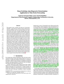Deep Switching Auto-Regressive Factorization:Application to Time Series
  Forecasting