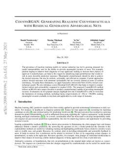 CounteRGAN: Generating Realistic Counterfactuals with Residual
  Generative Adversarial Nets