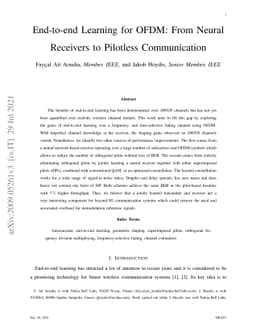 End-to-end Learning for OFDM: From Neural Receivers to Pilotless
  Communication