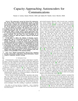 Capacity-Approaching Autoencoders for Communications