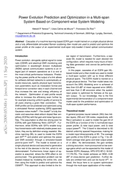 Power Evolution Prediction and Optimization in a Multi-span System Based
  on Component-wise System Modeling