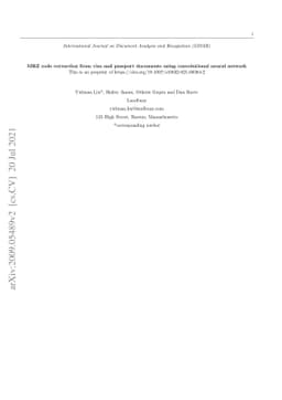 MRZ code extraction from visa and passport documents using convolutional
  neural networks