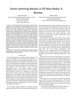 Smart Jamming Attacks in 5G New Radio: A Review