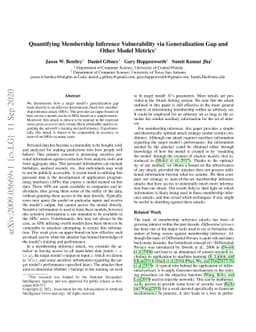 Quantifying Membership Inference Vulnerability via Generalization Gap
  and Other Model Metrics