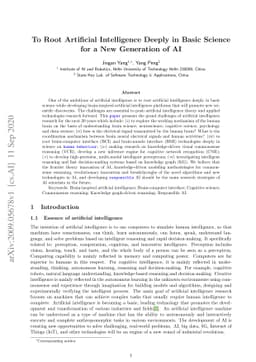 To Root Artificial Intelligence Deeply in Basic Science for a New
  Generation of AI