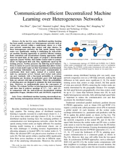Communication-efficient Decentralized Machine Learning over
  Heterogeneous Networks