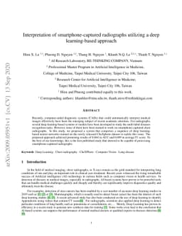 Interpretation of smartphone-captured radiographs utilizing a deep
  learning-based approach