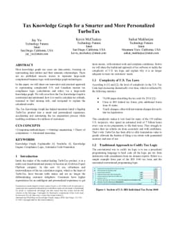 Tax Knowledge Graph for a Smarter and More Personalized TurboTax