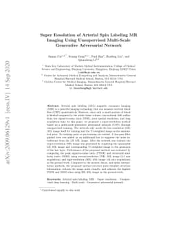 Super Resolution of Arterial Spin Labeling MR Imaging Using Unsupervised
  Multi-Scale Generative Adversarial Network