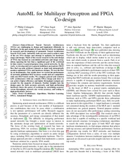 AutoML for Multilayer Perceptron and FPGA Co-design