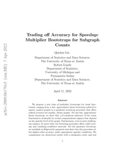 Trading off Accuracy for Speedup: Multiplier Bootstraps for Subgraph
  Counts