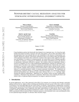 Nonparametric causal mediation analysis for stochastic interventional
  (in)direct effects