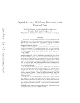Beyond Accuracy: ROI-driven Data Analytics of Empirical Data
