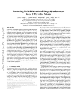 Answering Multi-Dimensional Range Queries under Local Differential
  Privacy