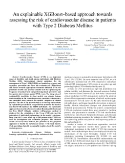 An explainable XGBoost-based approach towards assessing the risk of
  cardiovascular disease in patients with Type 2 Diabetes Mellitus