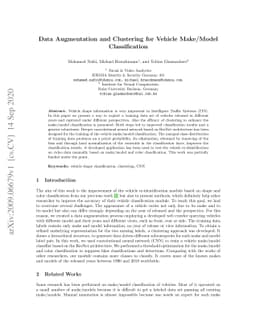 Data Augmentation and Clustering for Vehicle Make/Model Classification