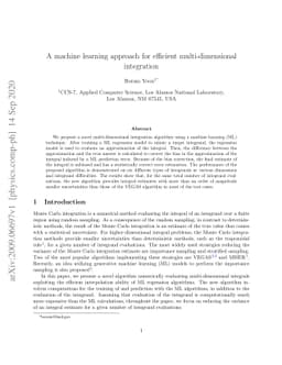 A machine learning approach for efficient multi-dimensional integration