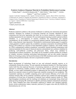 Predictive Synthesis of Quantum Materials by Probabilistic Reinforcement
  Learning