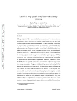 SA-Net: A deep spectral analysis network for image clustering
