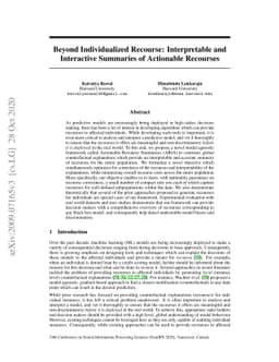 Beyond Individualized Recourse: Interpretable and Interactive Summaries
  of Actionable Recourses