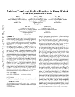 Switching Transferable Gradient Directions for Query-Efficient Black-Box
  Adversarial Attacks