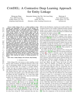 CorDEL: A Contrastive Deep Learning Approach for Entity Linkage