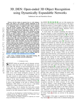 3D_DEN: Open-ended 3D Object Recognition using Dynamically Expandable
  Networks