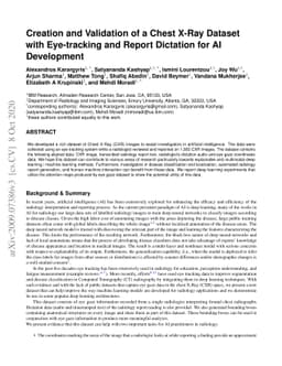 Creation and Validation of a Chest X-Ray Dataset with Eye-tracking and
  Report Dictation for AI Development