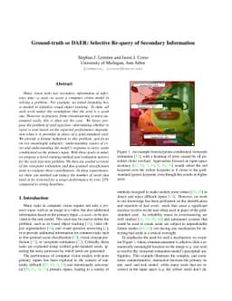 Ground-truth or DAER: Selective Re-query of Secondary Information