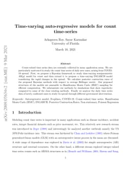 Time-varying auto-regressive models for count time-series