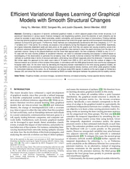 Efficient Variational Bayes Learning of Graphical Models with Smooth
  Structural Changes