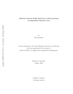 Malicious Network Traffic Detection via Deep Learning: An Information
  Theoretic View