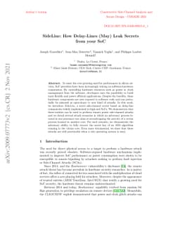 SideLine: How Delay-Lines (May) Leak Secrets from your SoC