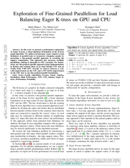 Exploration of Fine-Grained Parallelism for Load Balancing Eager K-truss
  on GPU and CPU