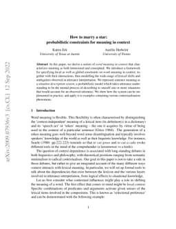 How to marry a star: probabilistic constraints for meaning in context