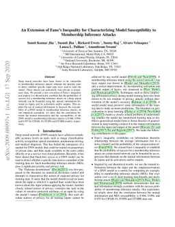 An Extension of Fano's Inequality for Characterizing Model
  Susceptibility to Membership Inference Attacks