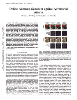 Online Alternate Generator against Adversarial Attacks