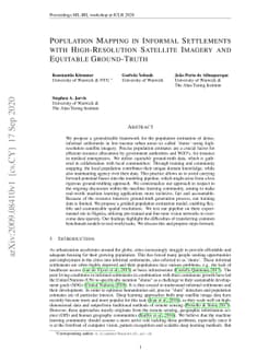 Population Mapping in Informal Settlements with High-Resolution
  Satellite Imagery and Equitable Ground-Truth